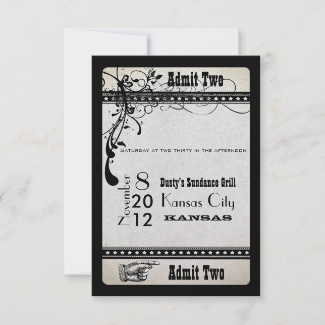 Svarskuvert för två vintage-showbill OSA kort (Framsida)