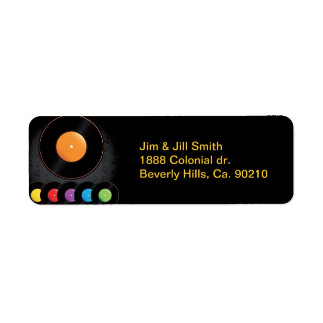 Svarslösa poster i levande Färg Returadress Etikett (Framsidan)