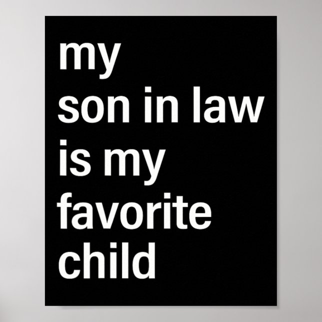 Svärson är mitt favoritbarn Fadersdag Pappa Poster (Framsidan)