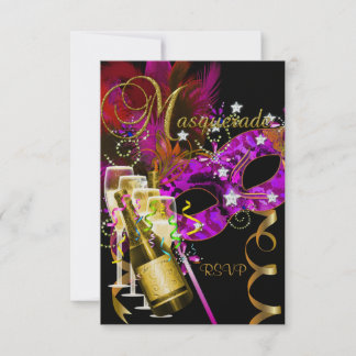 Svarssvar Masker svart Guld Rosa OSA Kort