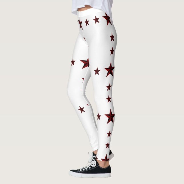 Svårstoppade stjärnor tryck bekväma elastiska dam- leggings (Vänster)