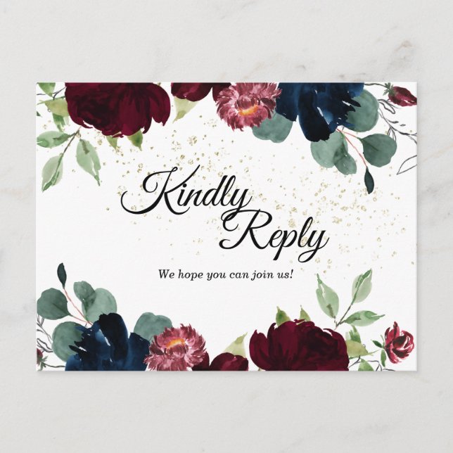 Svarsvykort för sommartid Firande Bröllop Inbjudan Vykort (Framsida)