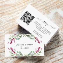 Svarswebbplats QR OSA för Lavender rosa bröllop
