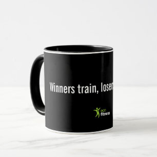 Svart 11 oz Mugg Eco Fitness Winners