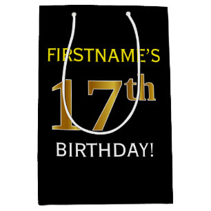 Svart 17th födelsedag för Fauxguld +