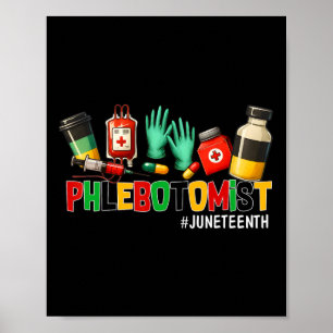 Svart 1865-historia i Phlebotomist Junetonde Freed Poster
