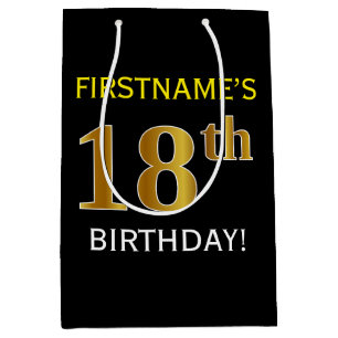 Svart 18th födelsedag för Fauxguld +