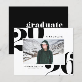 Svart 2025 Fet typografi Foto Examen