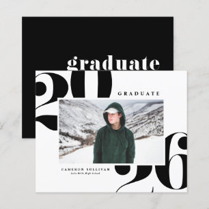 Svart 2025 Fet typografi Foto Examen