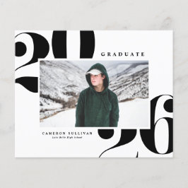 Svart 2025-foto med fetstil, Studenten