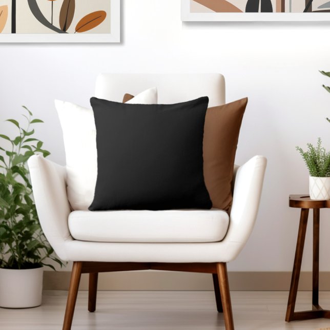 Svart 20-tums bomull kudde (Skapare uppladdad)