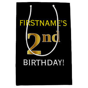 Svart 2nd födelsedag för Fauxguld +