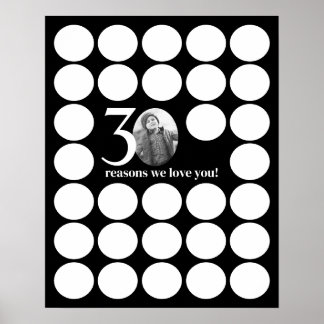 Svart 30 anledningar till att vi Kärlekar dina föd Poster