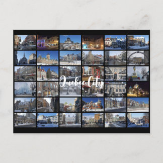 Svart 36 Foto Collage Grid Resa Anpassad Vykort