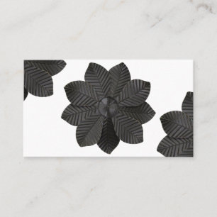 Svart 3D-projektionsyta, blomma Visitkort