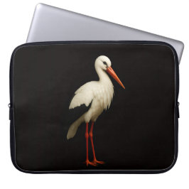 Svart 4 Luxe datorfodral, graciös stork Laptop Fodral