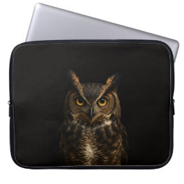 Svart 4 Luxe datorslida, Gyllene Uggleögon Laptop Fodral