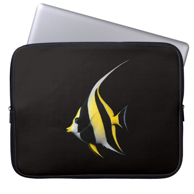 Svart 4 Luxe datorslida, Moorish Idol Laptop Fodral (Framsidan)