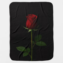 Svart 4 Luxe filt med Velvet Red Rose