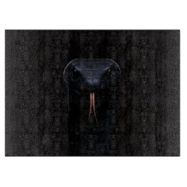 Svart 4 Luxe Glas bräda Black Mamba