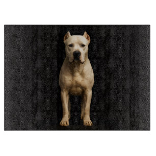 Svart 4 Luxe Glas bräda Fet Dogo Argentino
