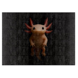 Svart 4 Luxe Glas bräda Mexikansk Axolotll