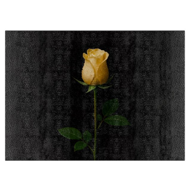 Svart 4 Luxe Glas bräda Solbelyst Gul Rosa (Framsidan)