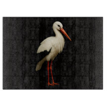 Svart 4 Luxe Glas skärbräda Elegant Stork