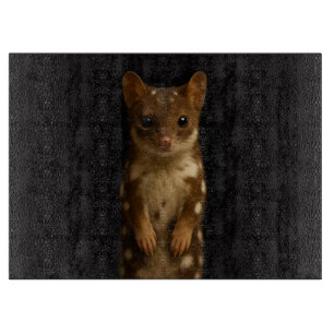 Svart 4 Luxe Glasbräda med Söt Quoll