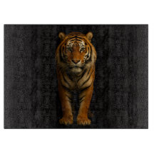 Svart 4 Luxe Glasskärbräda Noble Tiger