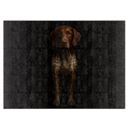 Svart 4 Luxe Glasskärbräda tysk pointer