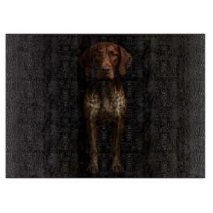 Svart 4 Luxe Glasskärbräda tysk pointer 