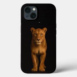 Svart 4 Luxe iPhone 13, Ädel Lejoninna