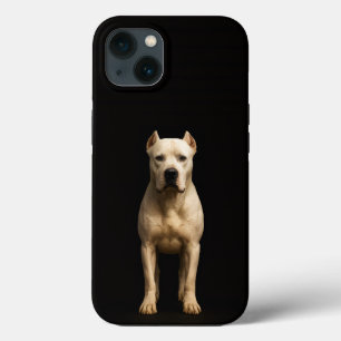 Svart 4 Luxe iPhone 13, Dogo Argentino med mod