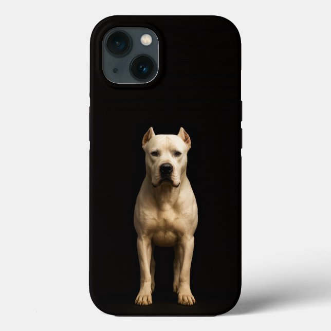 Svart 4 Luxe iPhone 13, Dogo Argentino med mod (Baksida)