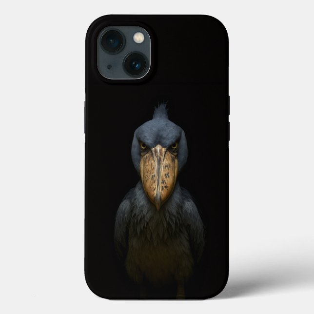 Svart 4 Luxe iPhone 13, Exotisk Skofågel (Baksida)
