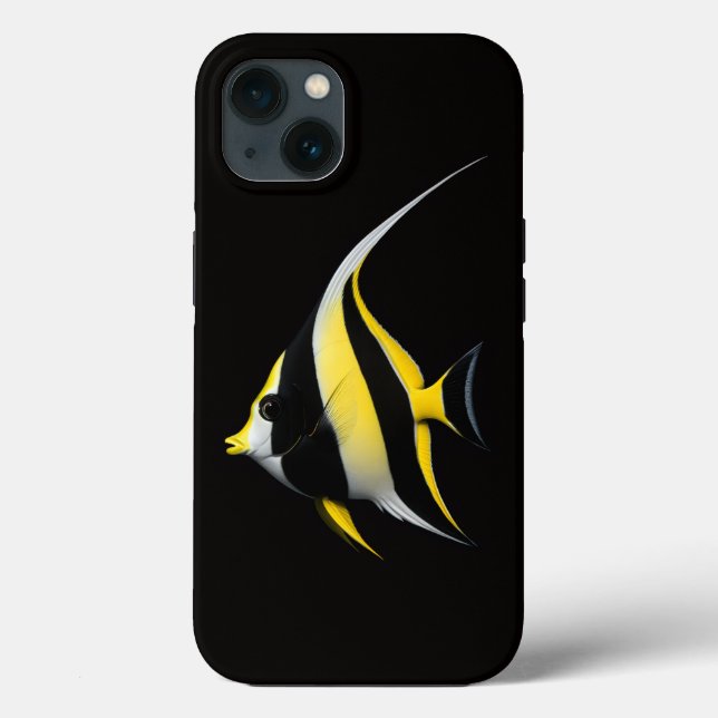 Svart 4 Luxe iPhone 13-fodral, Moorish Idol (Baksida)