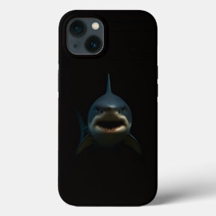 Svart 4 Luxe iPhone 13-fodral, Stor vit haj