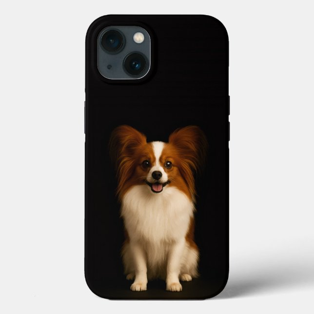 Svart 4 Luxe iPhone 13, Förfinad Toy Papillon (Baksida)