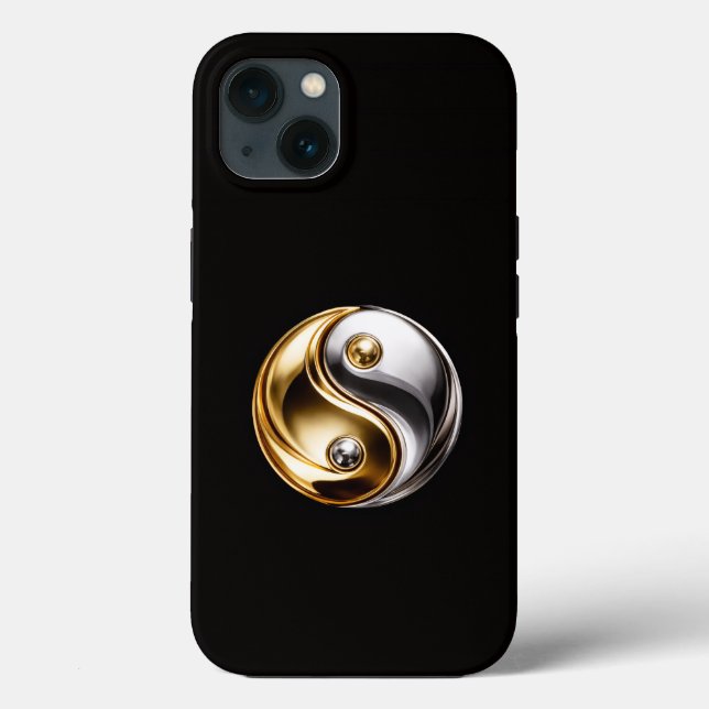Svart 4 Luxe iPhone 13, Harmony Yin Yang (Baksida)