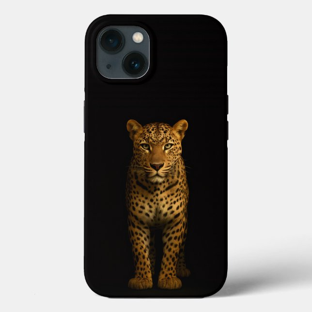 Svart 4 Luxe iPhone 13, Majestätisk Leopard (Baksida)