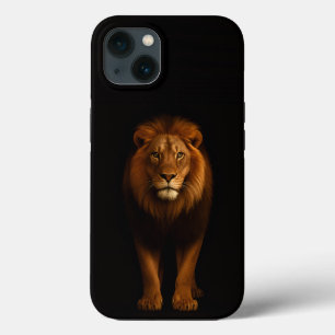 Svart 4 Luxe iPhone 13, Majestätiskt Lejon