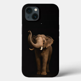 Svart 4 Luxe iPhone 13, Mäktig Elefant