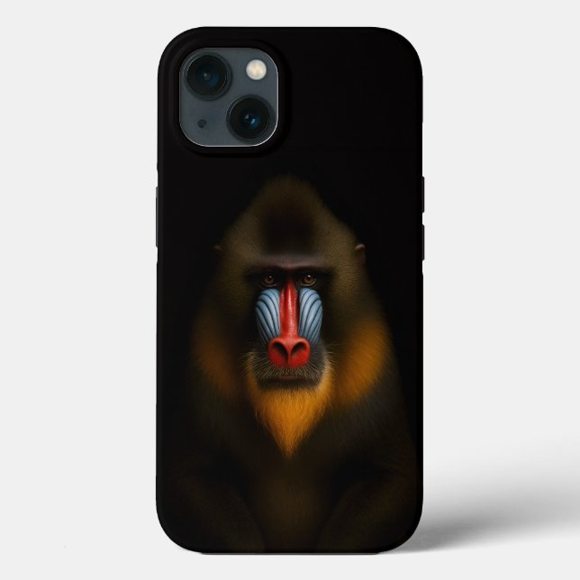 Svart 4 Luxe iPhone 13, Mandrillapa (Baksida)