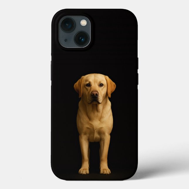 Svart 4 Luxe iPhone 13, Minimalistisk Labrador (Baksida)