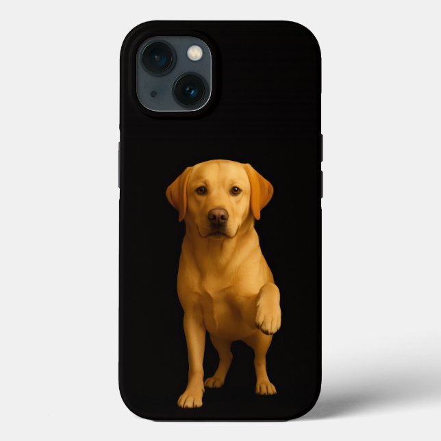 Svart 4 Luxe iPhone 13, öm labradorhund (Baksida)