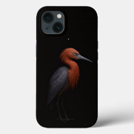 Svart 4 Luxe iPhone 13, Rödhättad Egrett