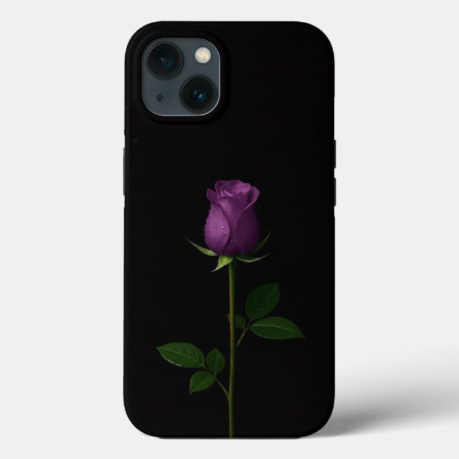 Svart 4 Luxe iPhone 13, Royal Violet Rose (Baksida)