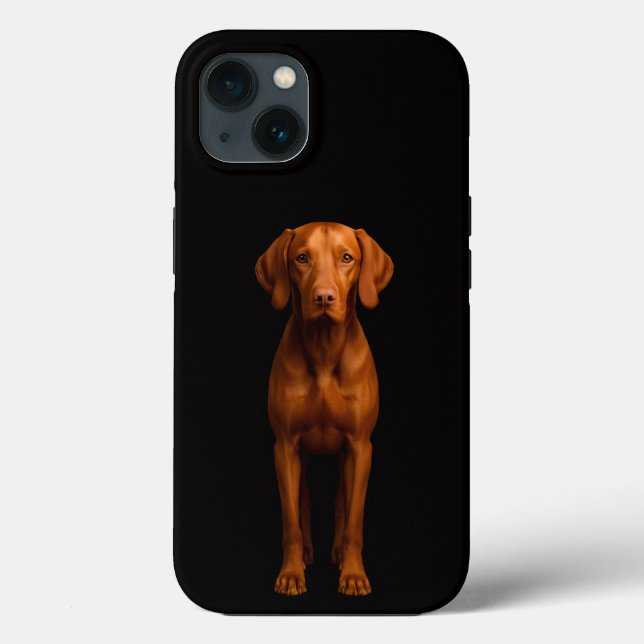 Svart 4 Luxe iPhone 13, Smidig Vizsla Hund (Baksida)
