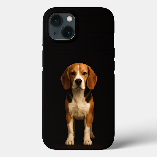 Svart 4 Luxe iPhone 13, Snäll Beagle (Baksida)